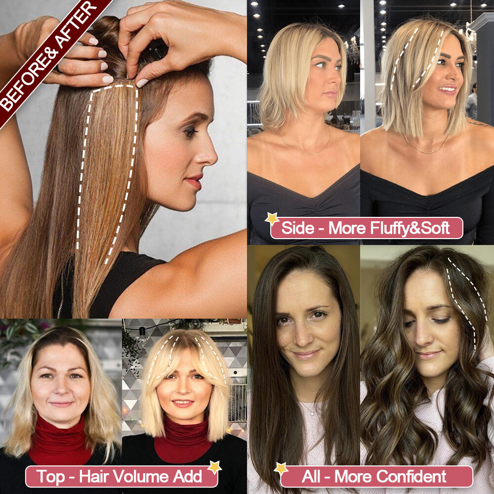 4″6″8″10″12″ Short Mini Clip In 100% Remy Human Hair Extensions One Piece Weft