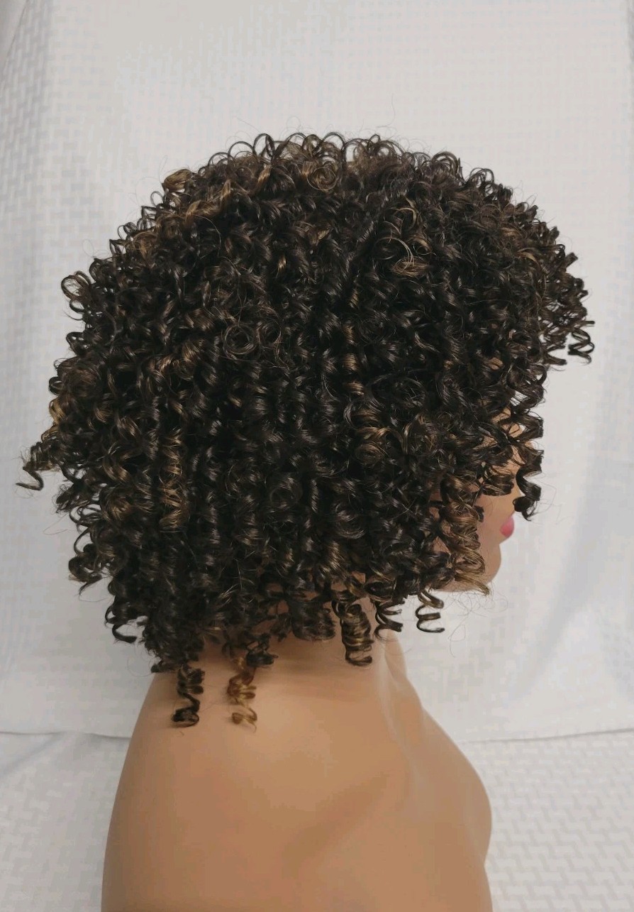 SEXY KINKY CURLY AFRO WIG FOR BLACK WOMEN DARK BROWN COOPER DAILY PREMIUM SEPIA
