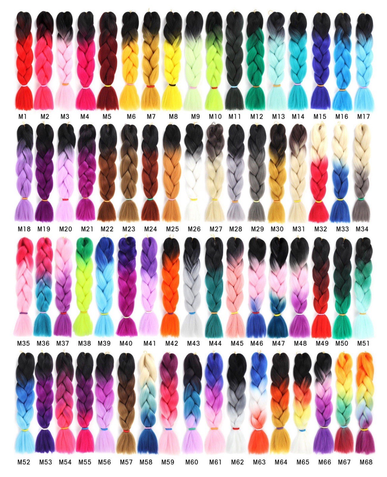 24inch Non-Stretched synthetic Hair Extensions Braiding Kanekalon