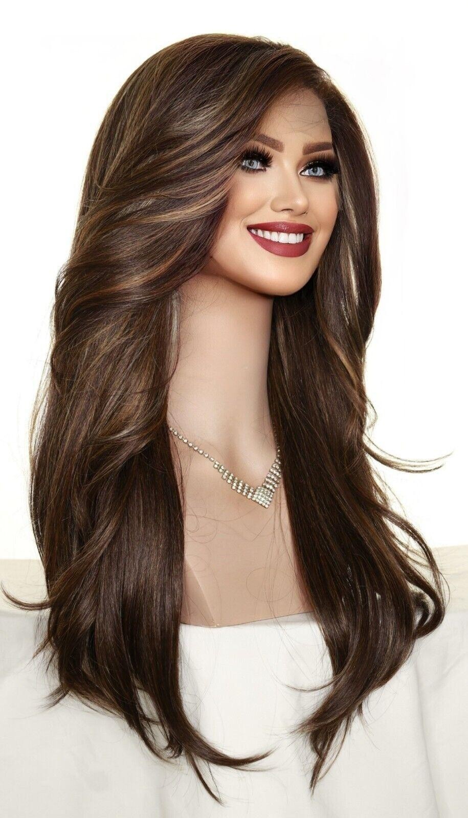 Swiss Lace Front Wig 4X4 Silk Top Handtied Heat Safe FS8.27.613 Long Thick 1229