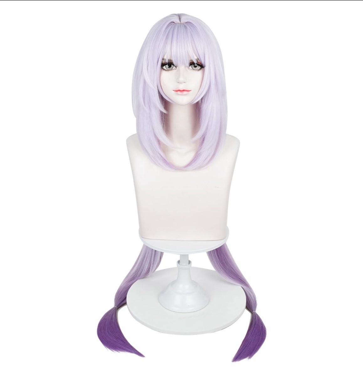 LABEAUTÉ Woman Long Light Purple Anime Cosplay Wig With Bangs Synthetic