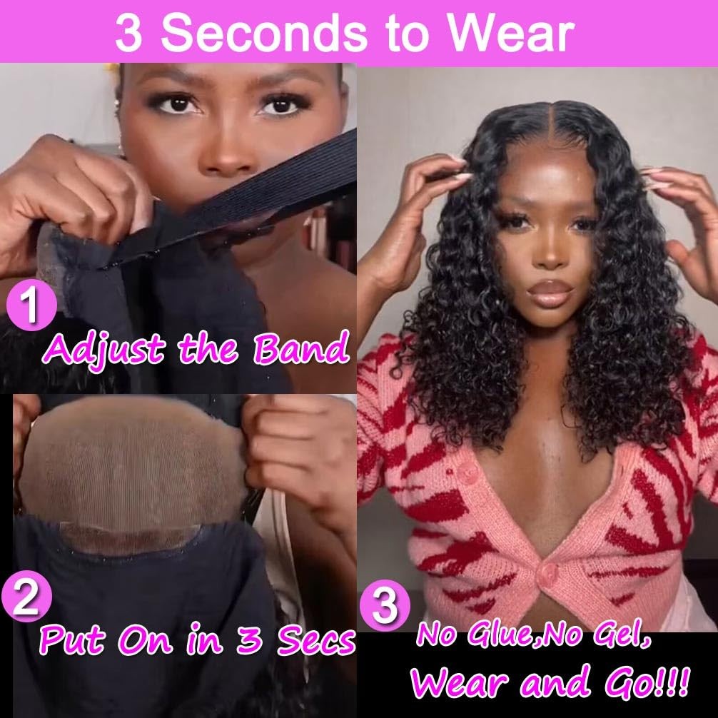 Wear and Go Glueless Wigs Human Hair Pre Plucked Pre Cut Lace