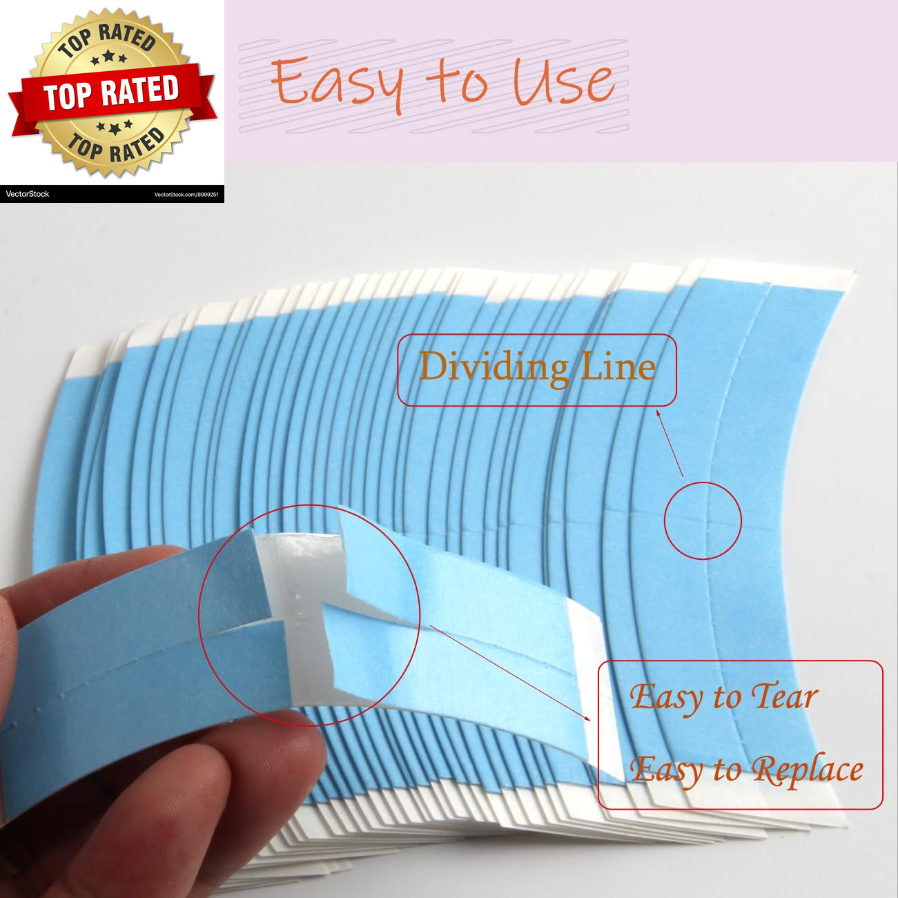 36 Pcs Lace Front Tape for Wigs, Waterproof Double Sided Strong Adhesive Wig Glu