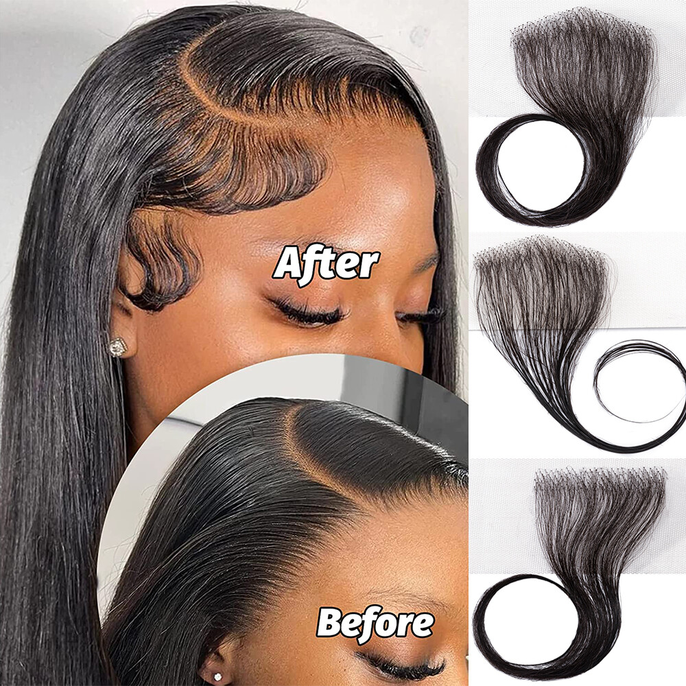4Pcs Lace Baby Hair Stripes Human Virgin Hair Edge Natural Black Women Reusable