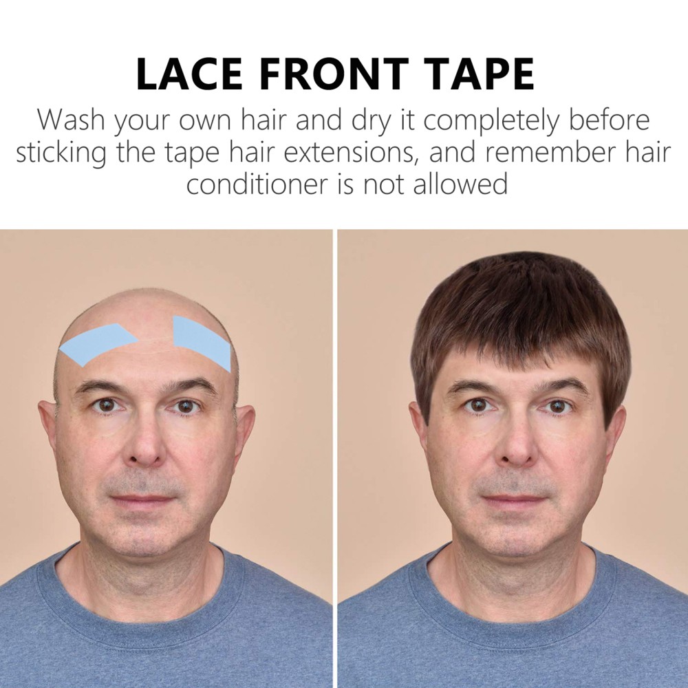 2 Count Hair Extension Adhesive Tape Double Sided Lace for Wigs Preferable
