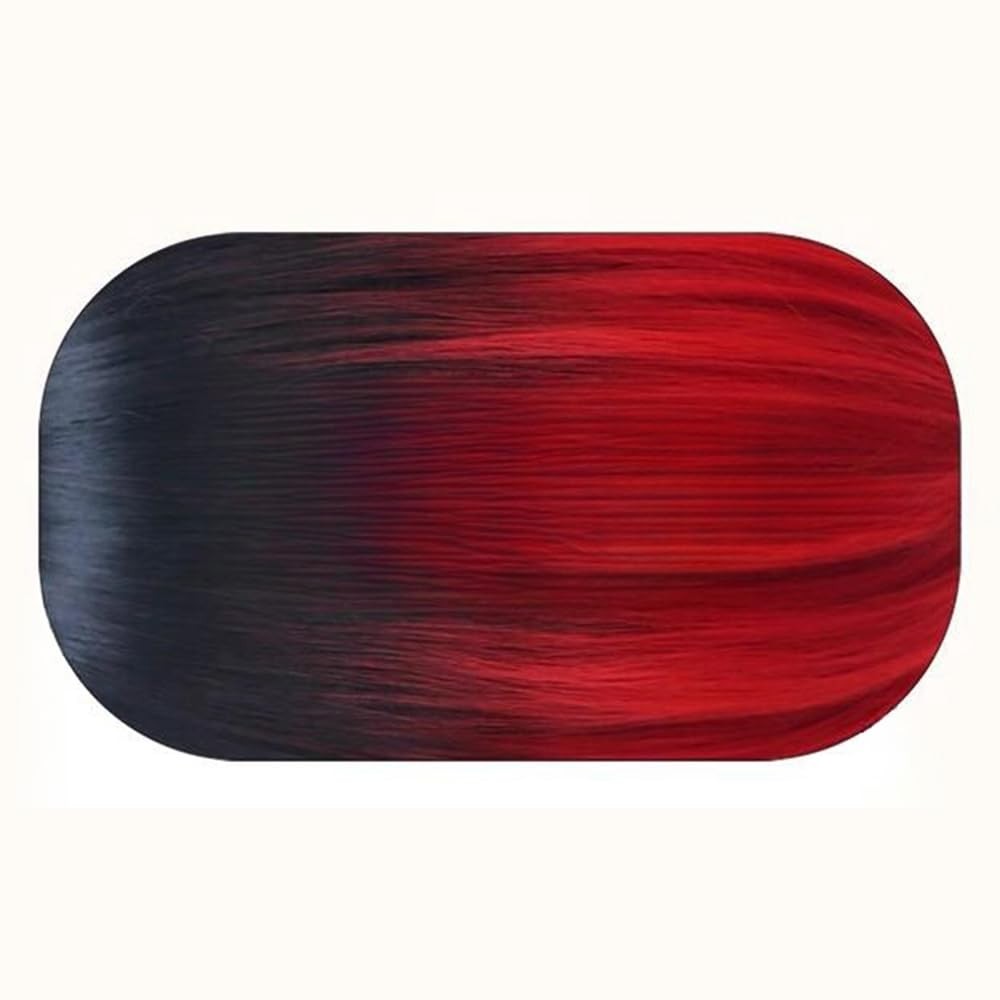 Black and Red Ombre Lolita Girls Short Bob Hair with Bangs Japanese Natural H…