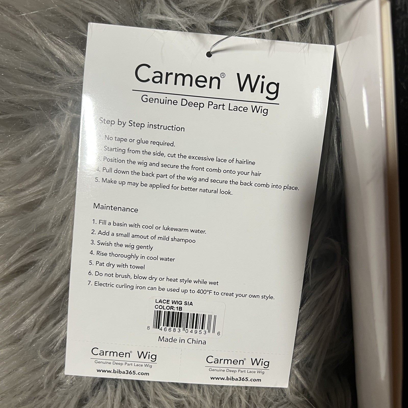 🆕 Carmen Wig SIA Deep Part Lace Wig – Lace Front 1B Black