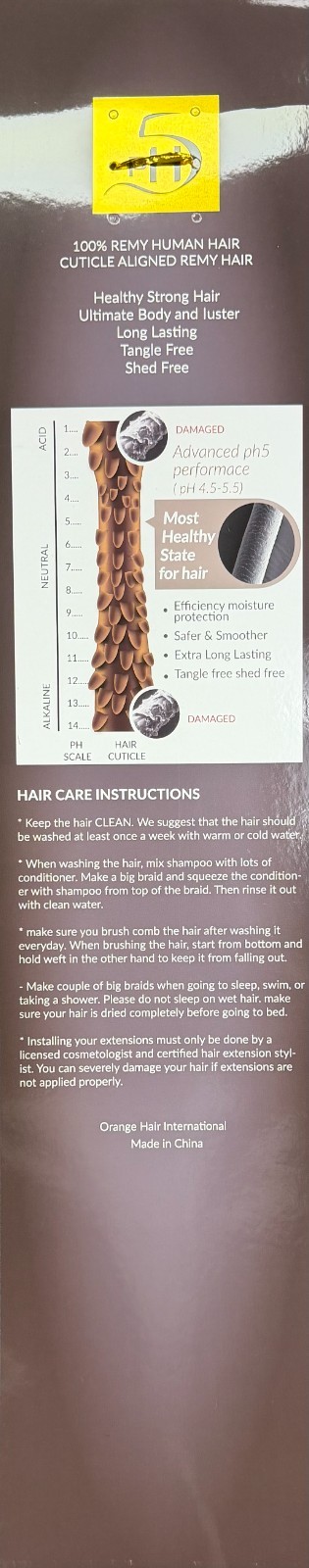 PH 5 Premium Remy 100% Human Hair Extensions 18″ Loose Deep Wave #T8/22 Hombre