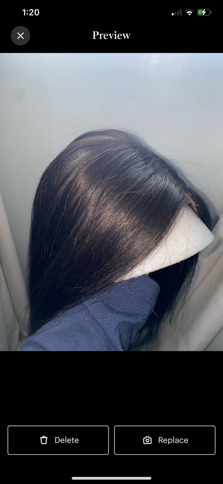 Human Hair Lace Front Wig Glueless Straight Dark Brown 24 inches Free-Part
