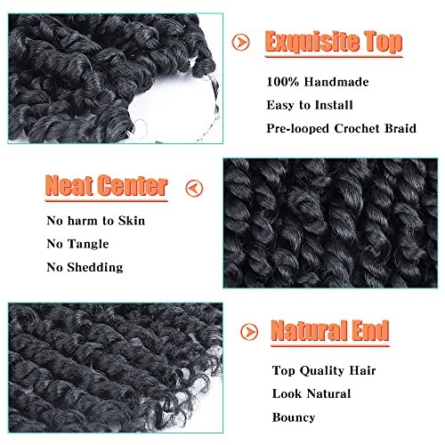 Short Passion Twist Hair 8 Inch, 8 Packs Pre-twisted 8 Inch (Pack of 8) 1B#