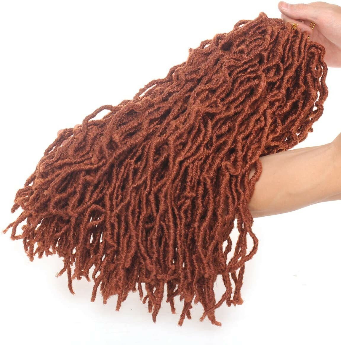 6pck 18 Inch Soft Locs Crochet Braids Hair Curly, color #350. I7