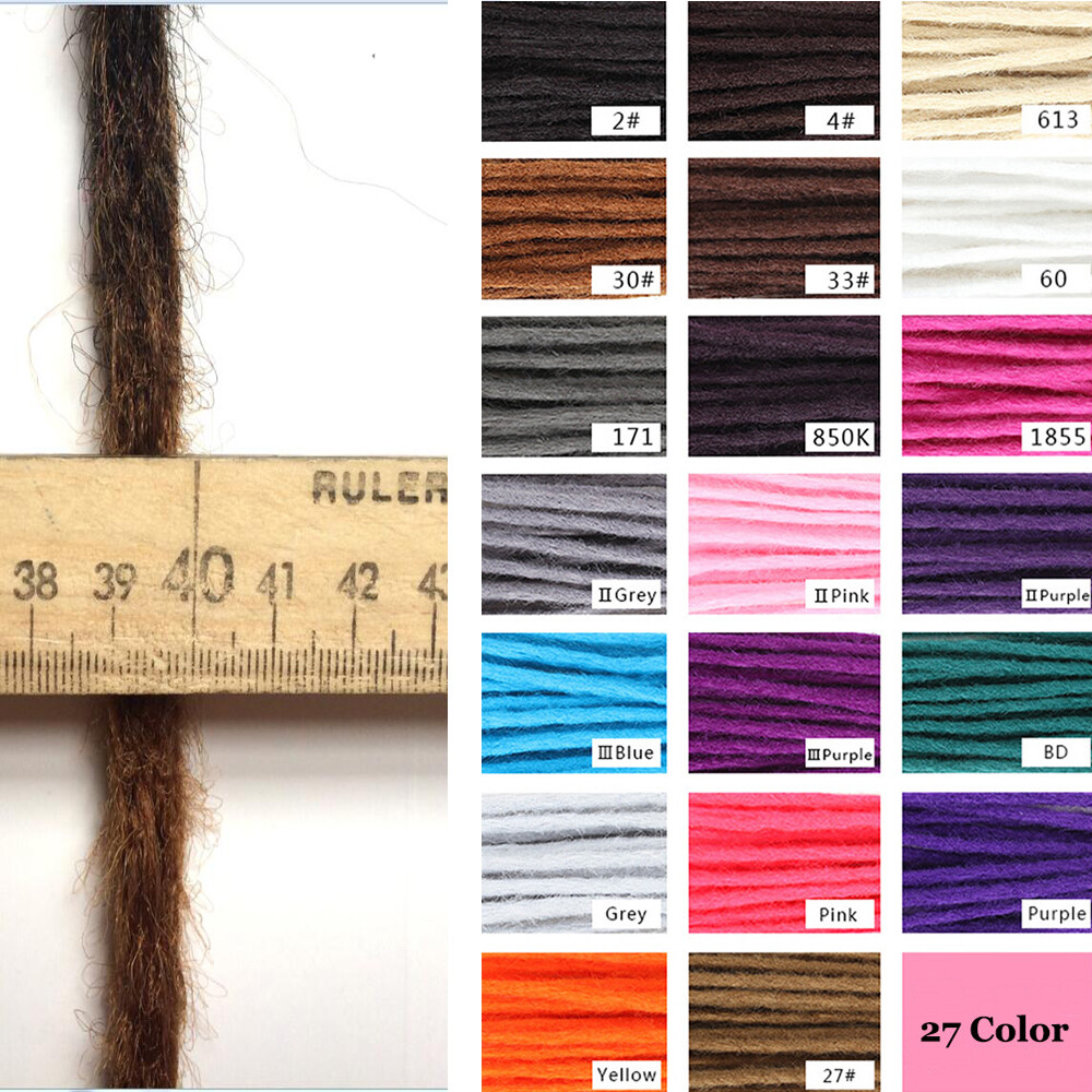 20″ Handmade Dreadlocks Extensions Single Ended Dreads Locs Afro Braids 10PCS