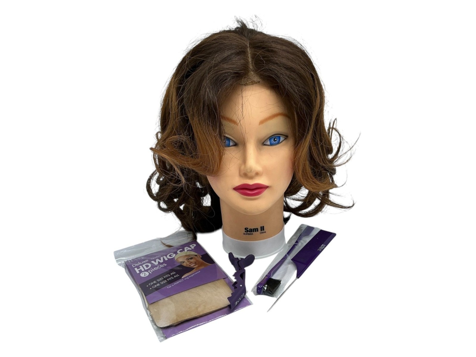 Luvme Brown Synthetic Lace Front Wig With Box & Accessories