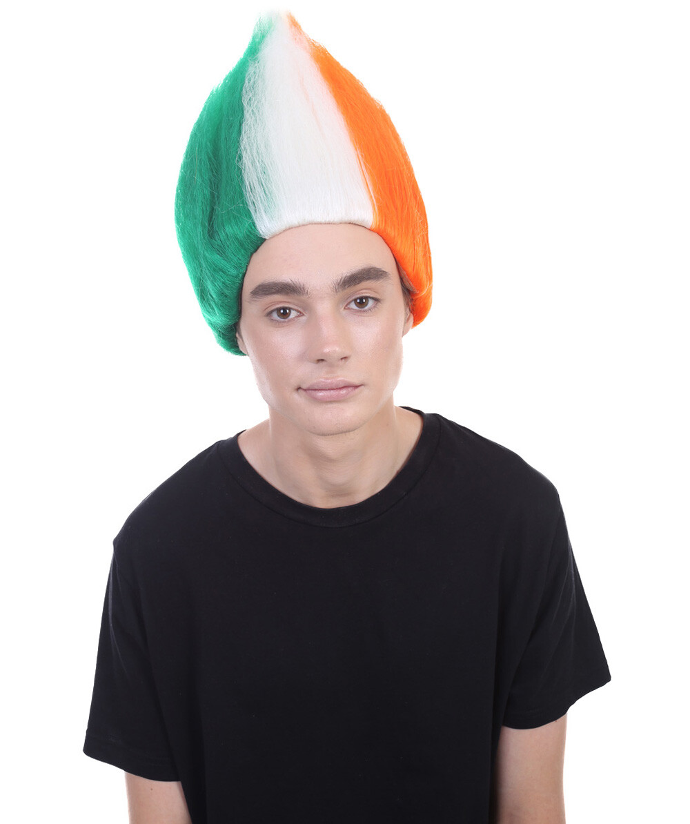 Ireland Flag Troll Wigs Collection | Premium Breathable Capless Cap HM-203A