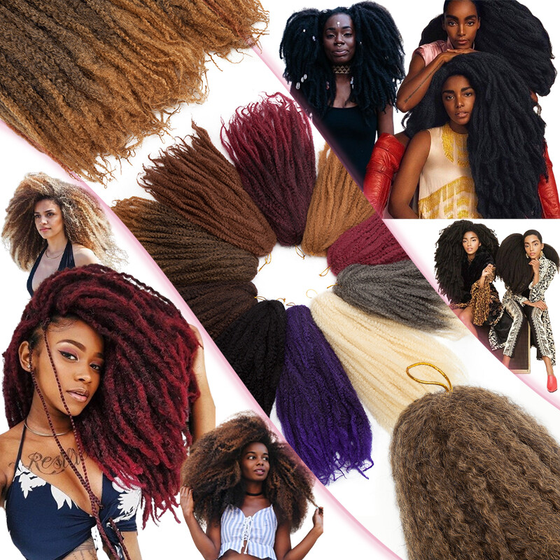 3/5 Bundles Puff Afro Kinky Curly Braids Bulks Braiding Hair Extension As Human