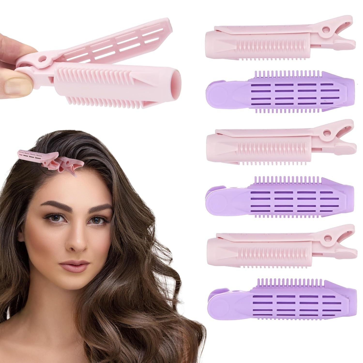 Expressions 6pc Volumizing Root Lifters – Premium Quality Heat Resistant Hair Cl