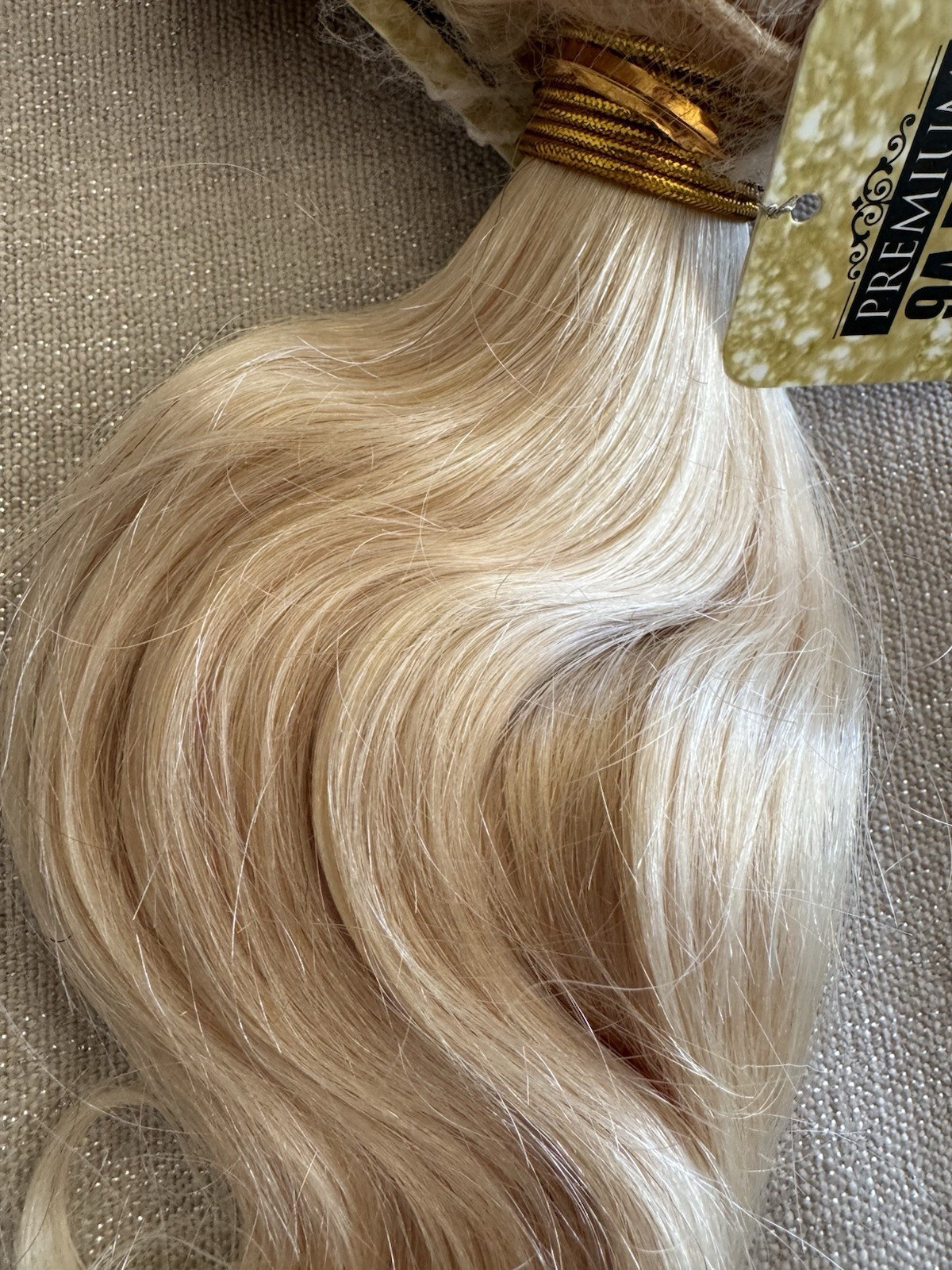9A Plus Brazilian Virgin Remy Hair Weft 100g 10” Gold Bundle Bleach Safe Wavy