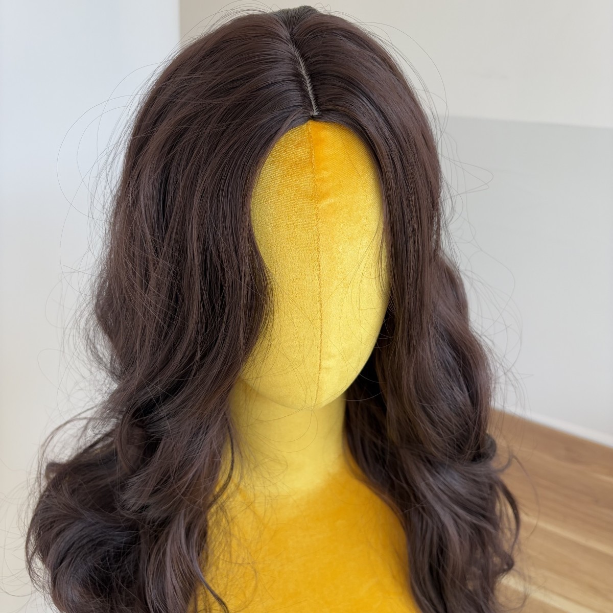 Cosplay Wigs Choc Brown Heat Resistant Synthetic Hair Halloween Long Wavy