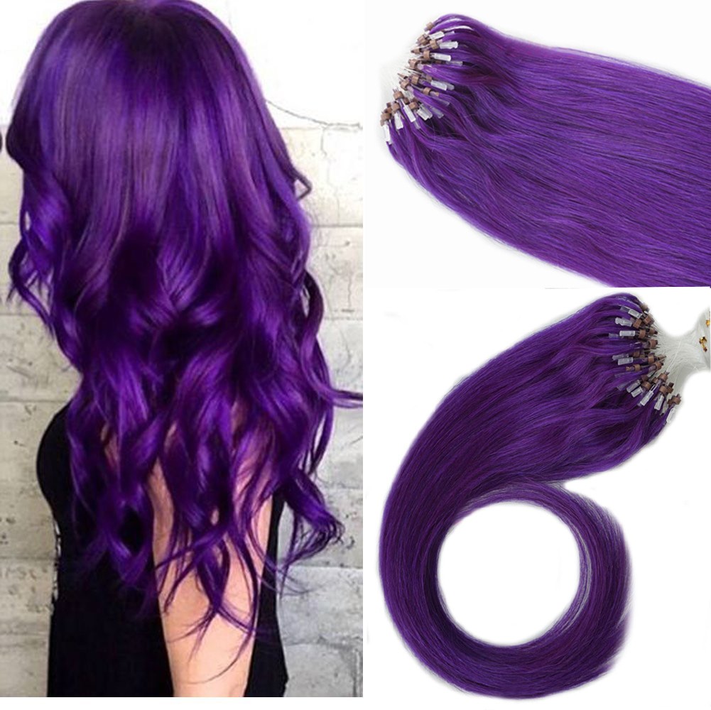 Micro Bead Loop Hair Extensions 100% Remy Human Hair Micro Rings Balayage Ombre
