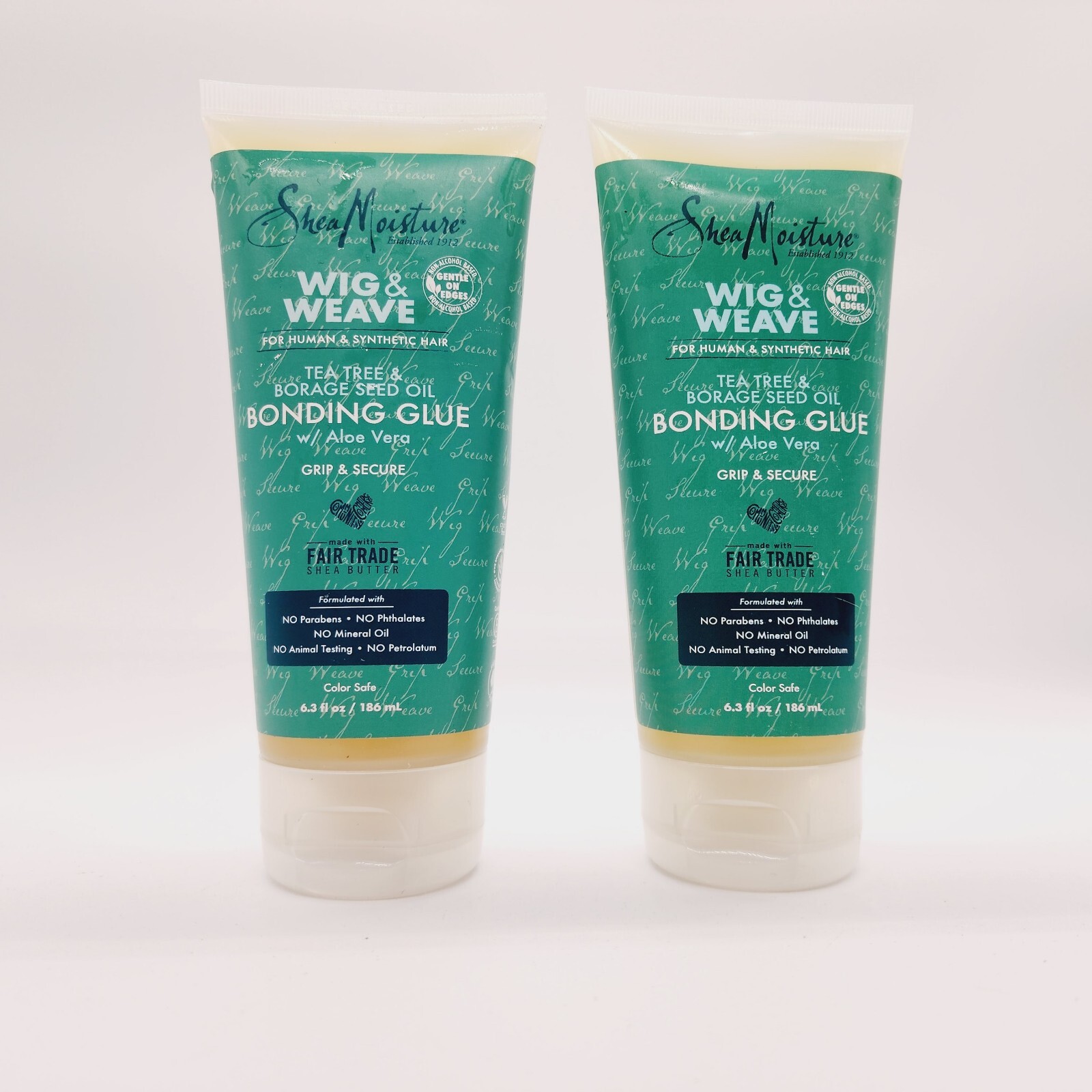 2x Shea Moisture Wig Weave Bonding Glue For Human Synthetic & Color Safe *Sealed