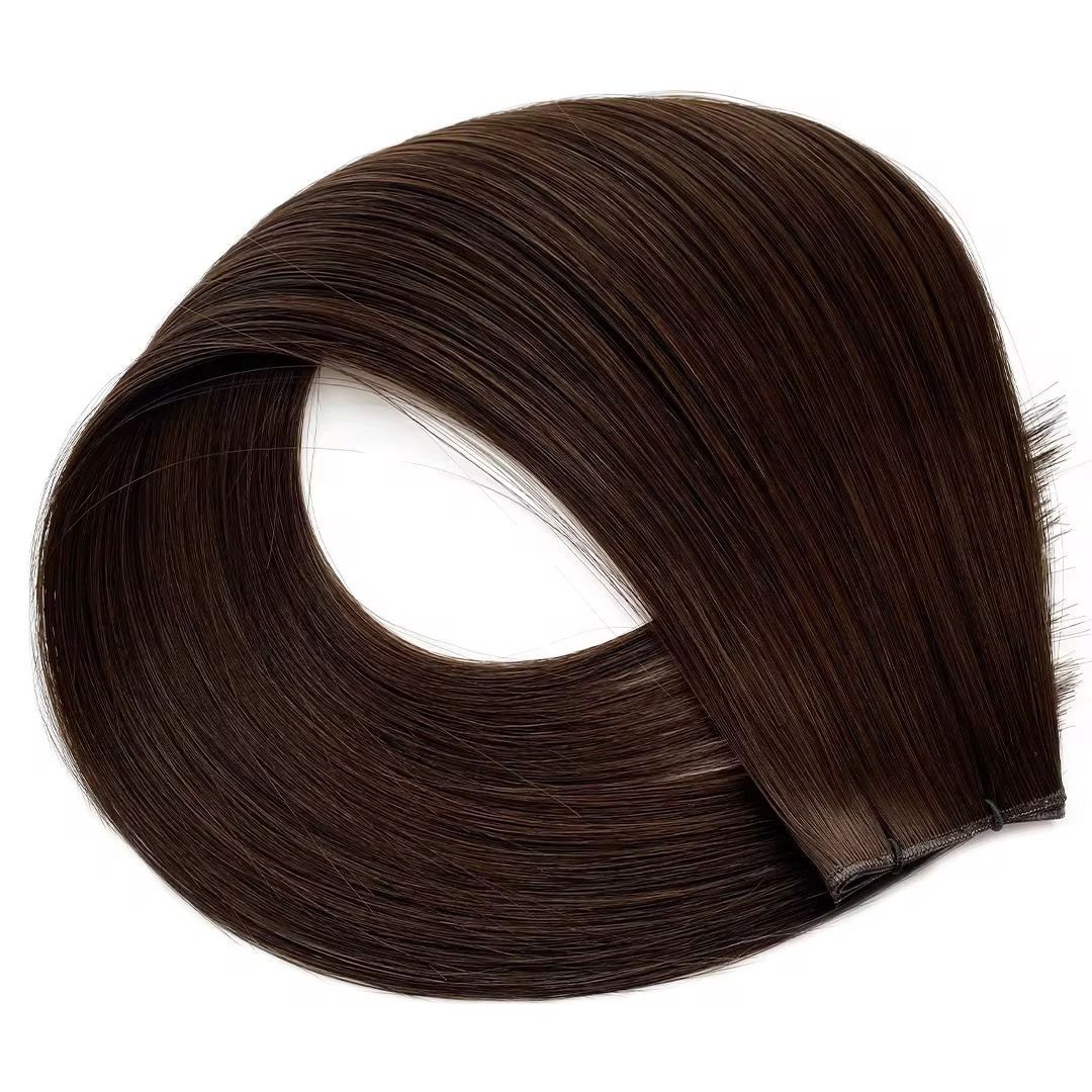 18″, 22″ Genius Wefts, 50g,100% Human Remy Hair Extensions #3 Medium Dark Brown