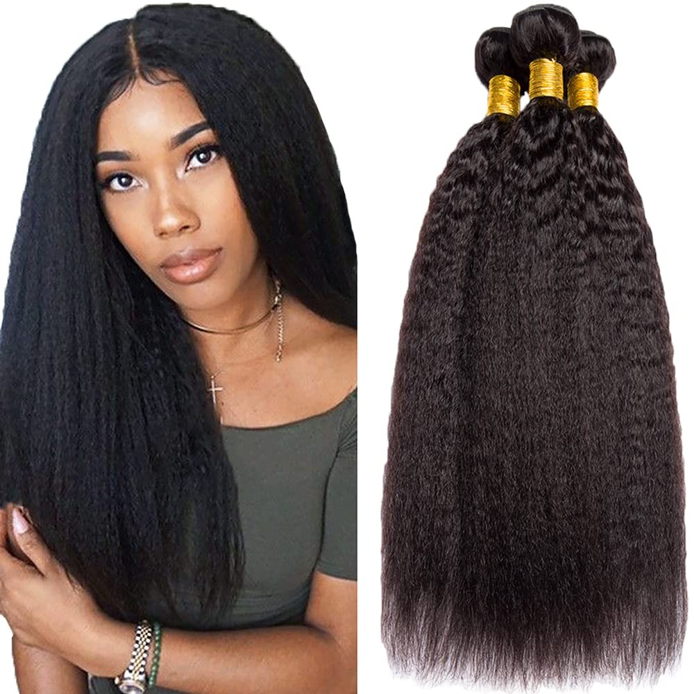 Mamart Yaki Straight Human Hair Weave Bundles Kinky Straigh Bundles 26 28 30