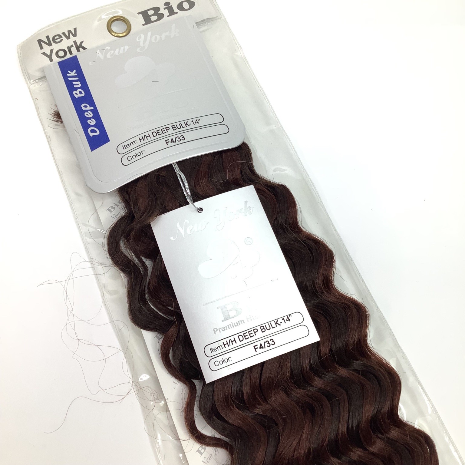 New York Bio HH Deep Bulk-14 Hair Extensions 14″ F4/33 Wavy Human Hair
