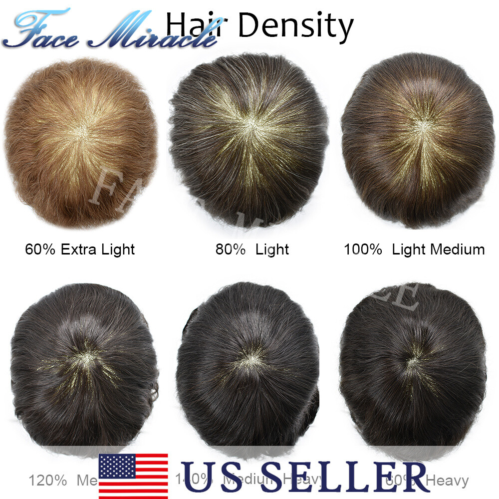 Custom Various Mens Toupee 100% Human Hair Piece Replacement System Wig For Men