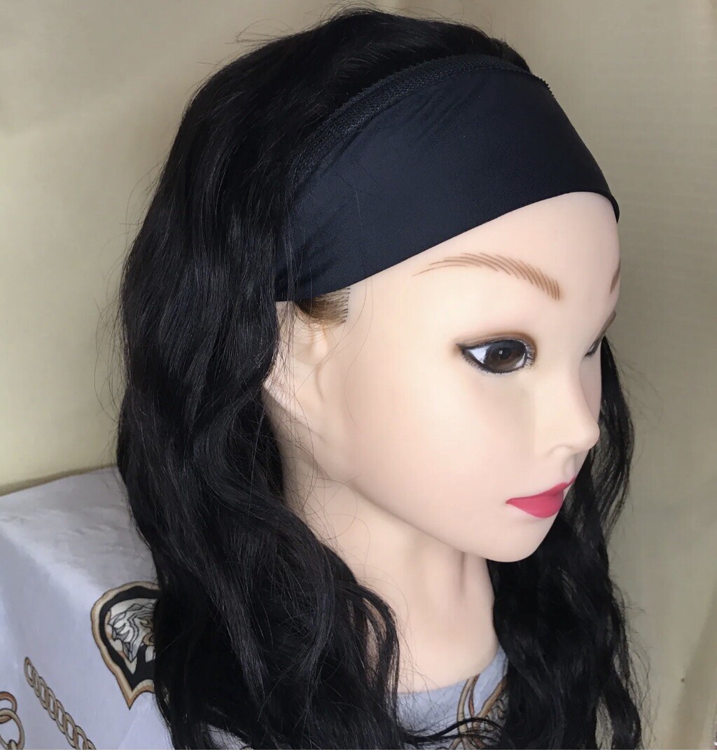20in Brazilian Bodywave Headband Wigs Human Hair Smooth and soft Wigs