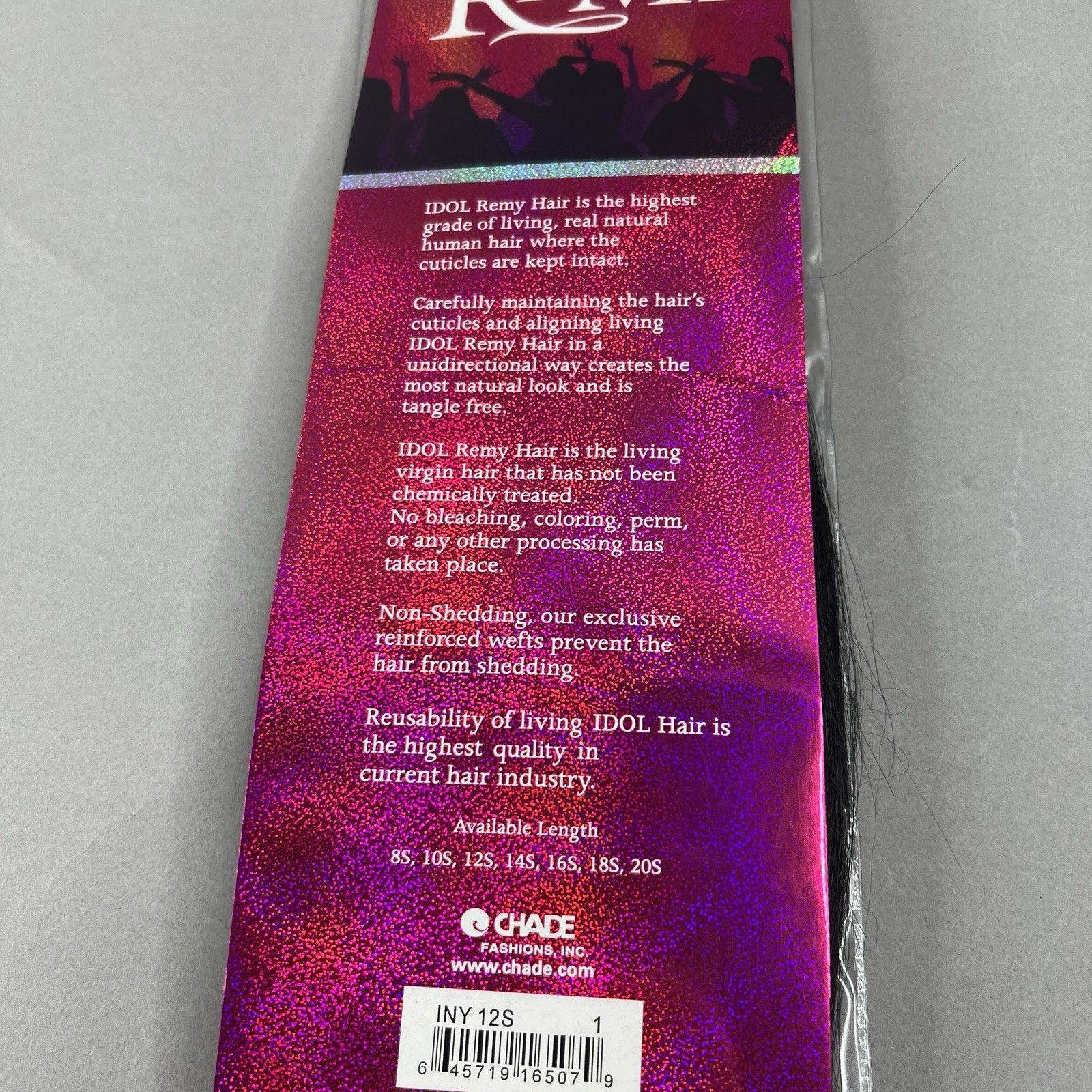 12″s Idol Remi #1 Jet Black Yaki Indian Remy Hair Extensions