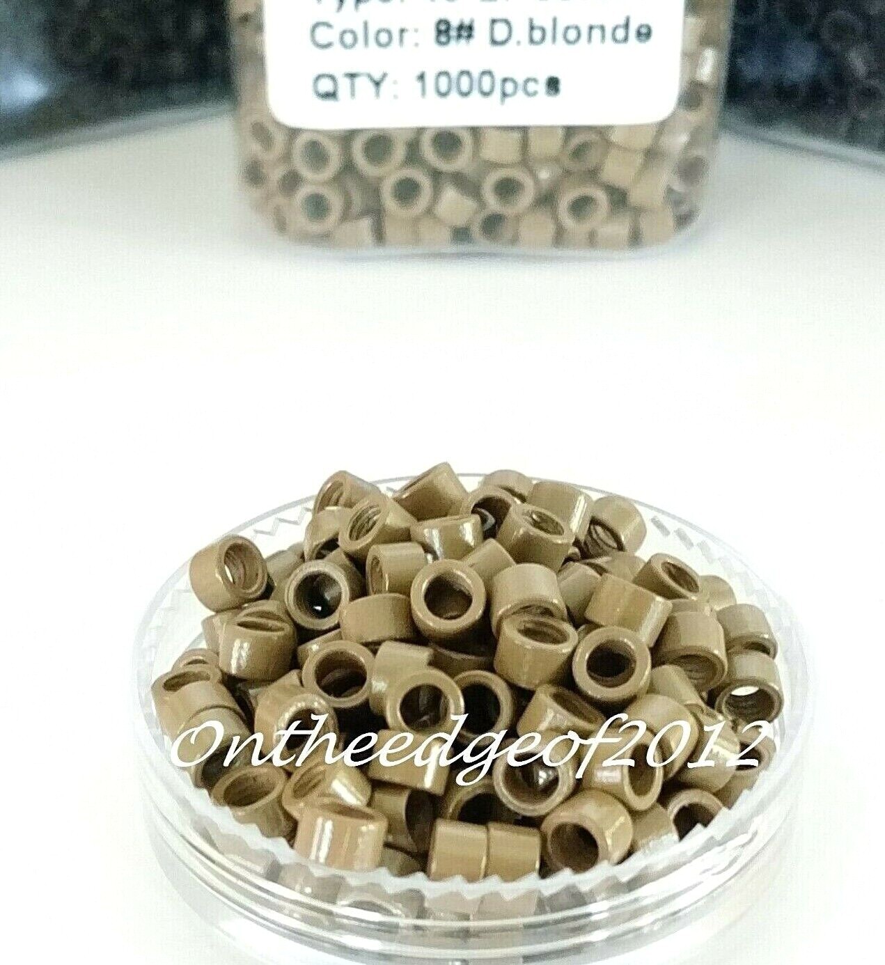 4mm Micro Rings Beads Screw Thread Beads 1000 pcs per Bottle 4.mm X 2.7mm