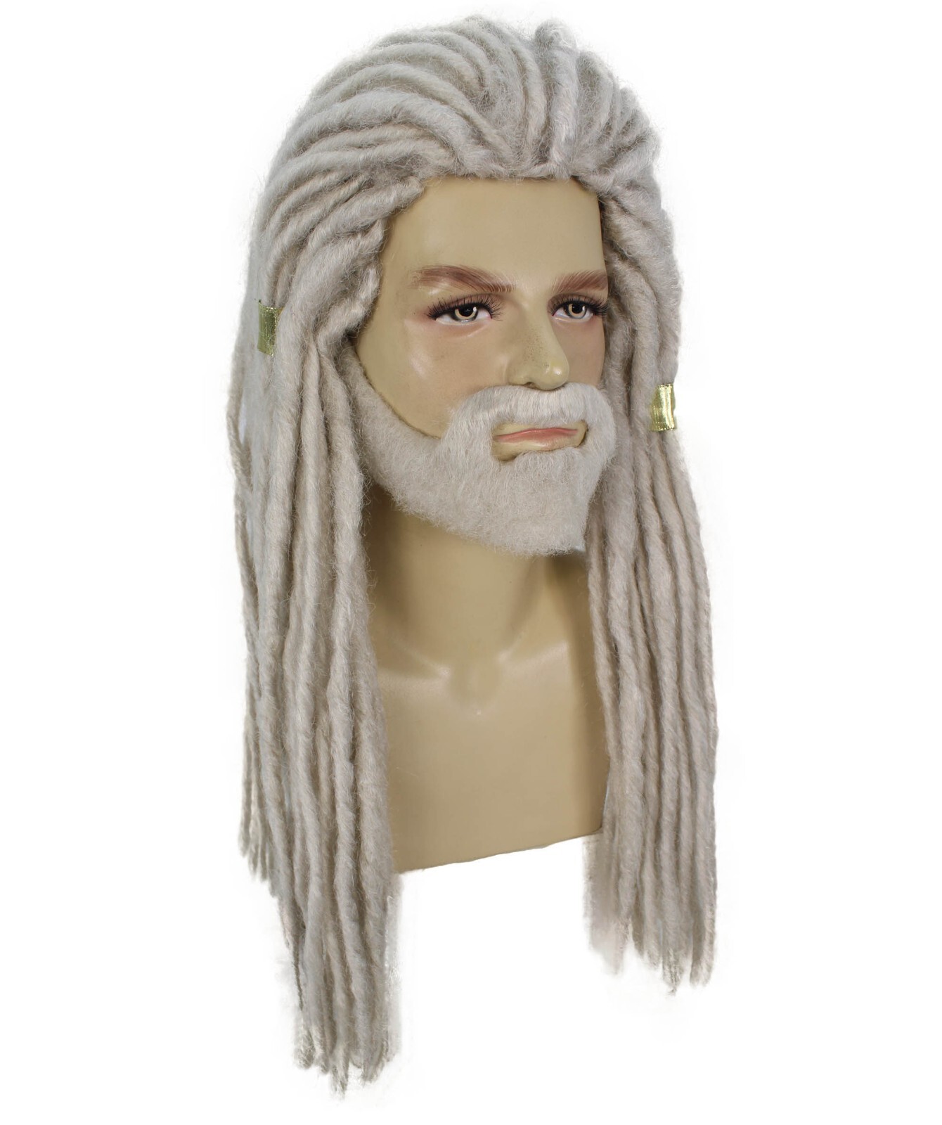 Adult Men’s Fantasy TV Series Dragon House Silver Blonde Dreadlock Wig, HM-1519