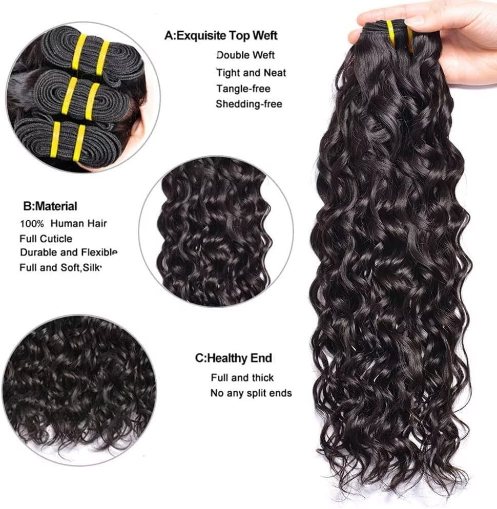 Water Wave Human Hair Bundles Wet and Wavy Bundles Human Hair Brazilian Unproces