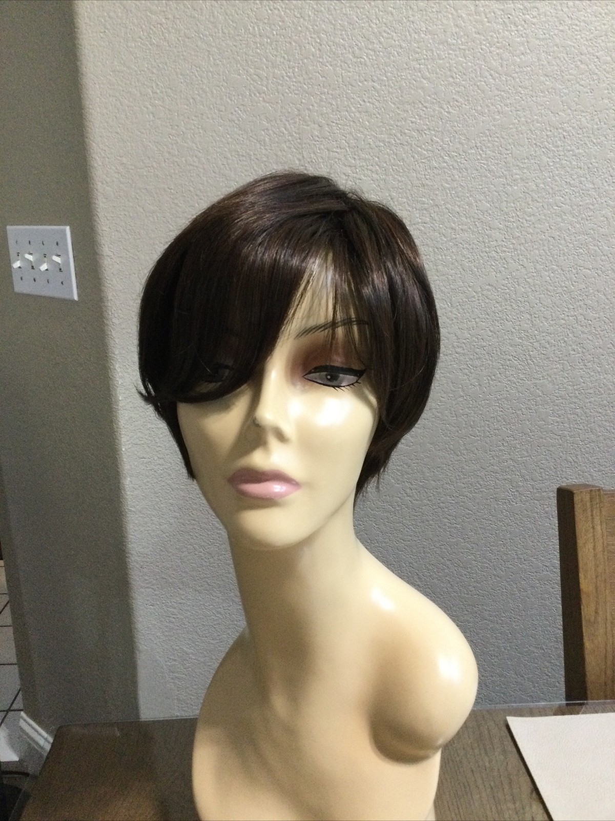 Hairdo ANGLED CUT HD Short Asymmetrical Pixie Wig R6/30H Chocolate Copper Brown