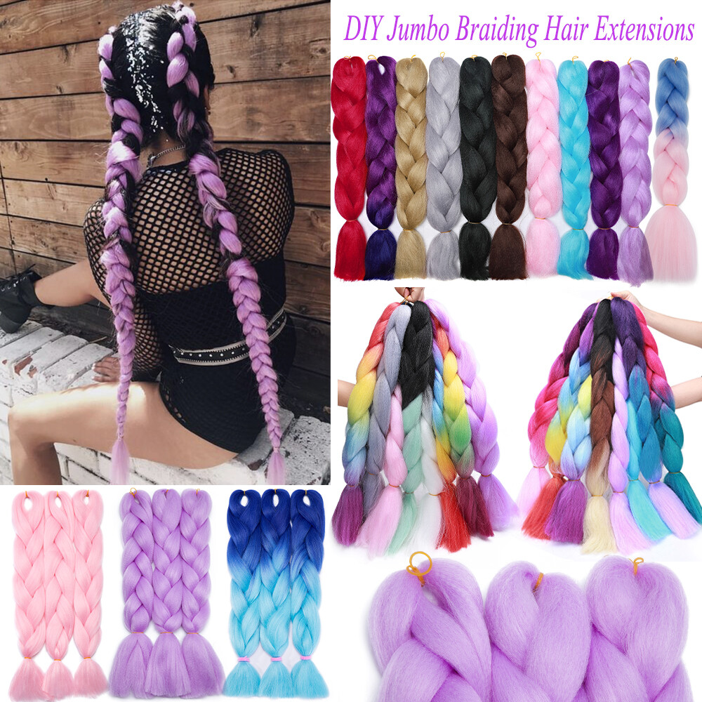 24″Jumbo Afo Crochet Braiding Hair Box Twist Braided Hair Extensions For Woman
