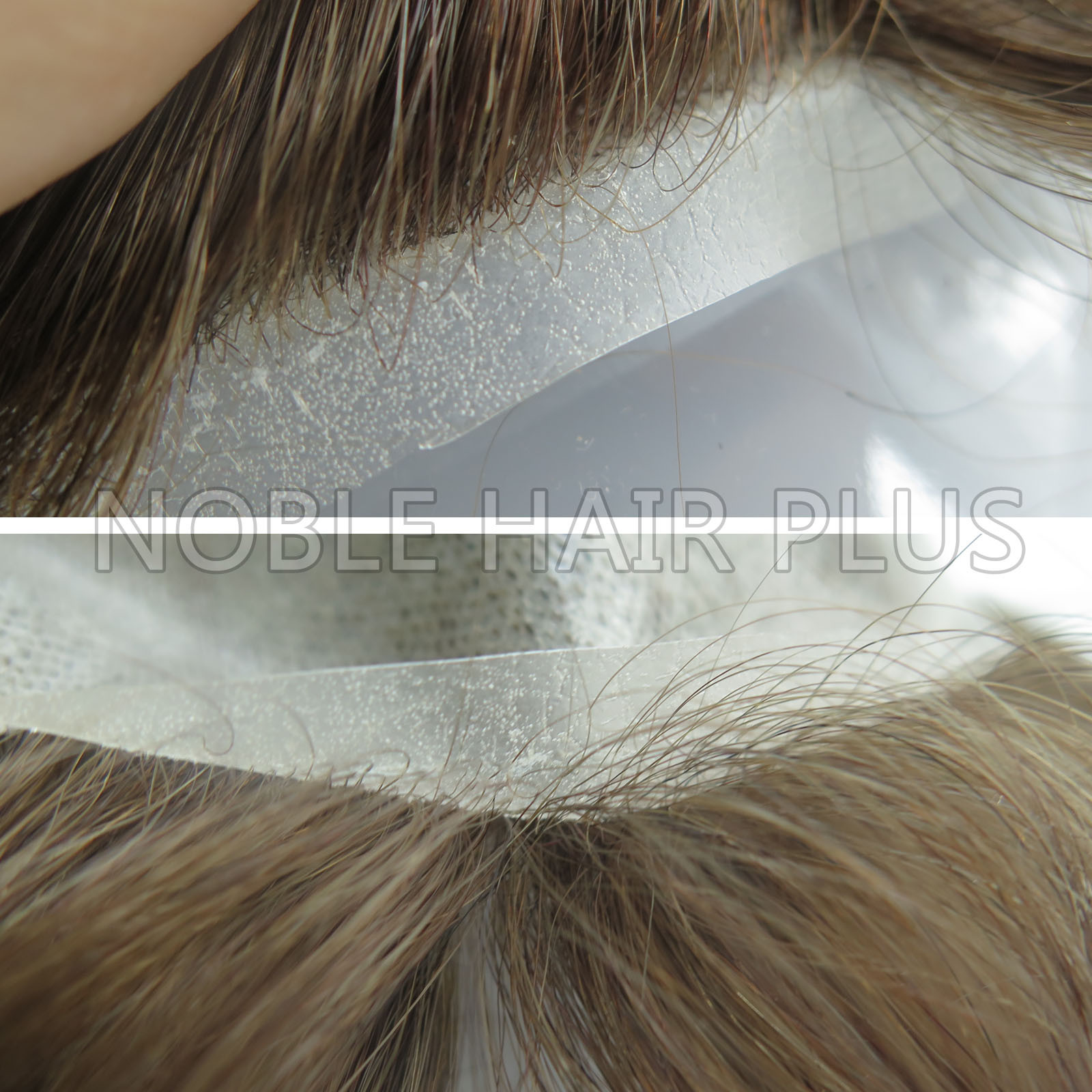 Natural BIO Thin Skin Hair System Mens Toupee Mens Wig Real Hair Replacement