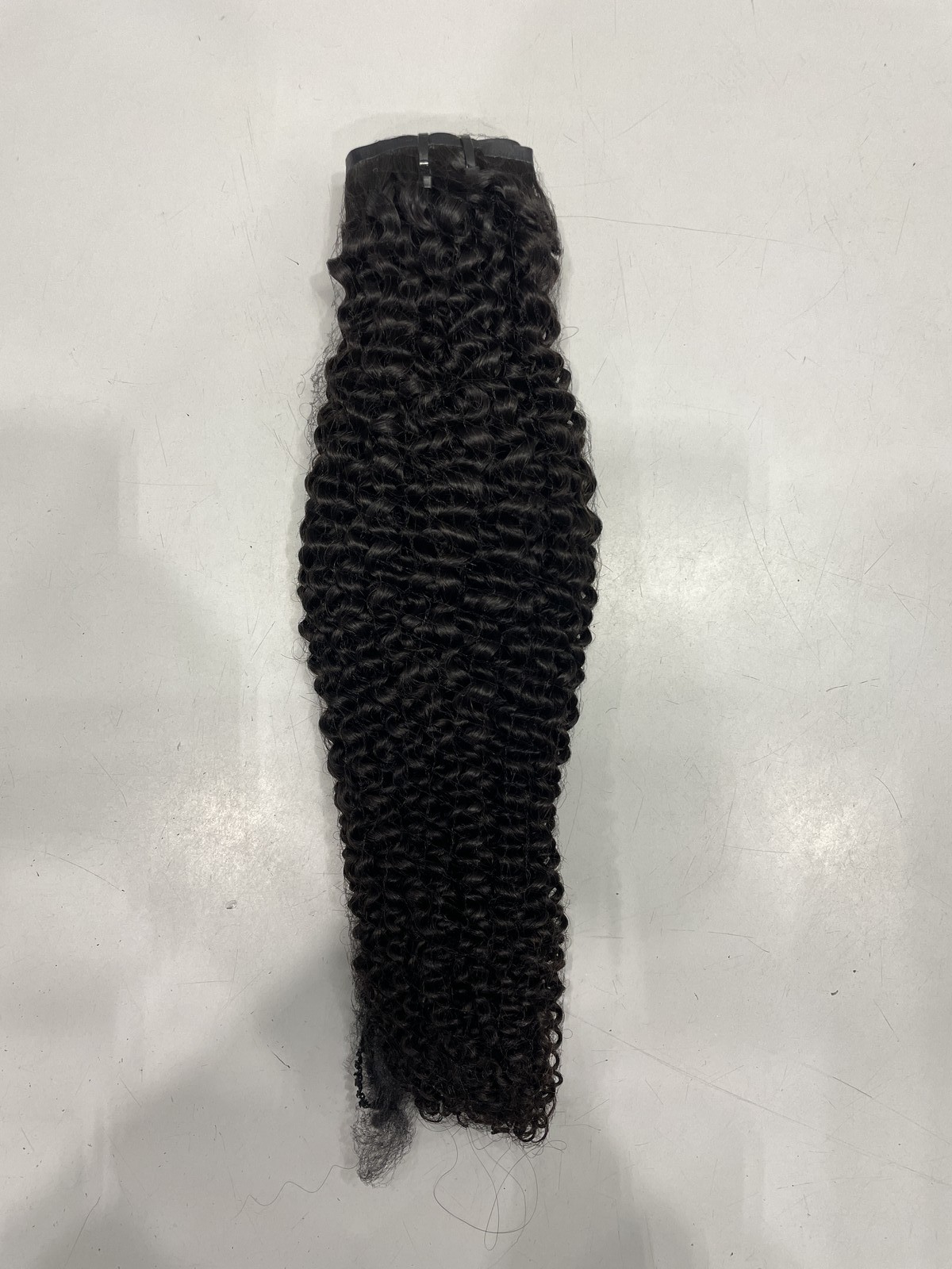 Luvme Natural Black Kinky Curly Human Hair Clip-In Extensions 7pcs, 20″