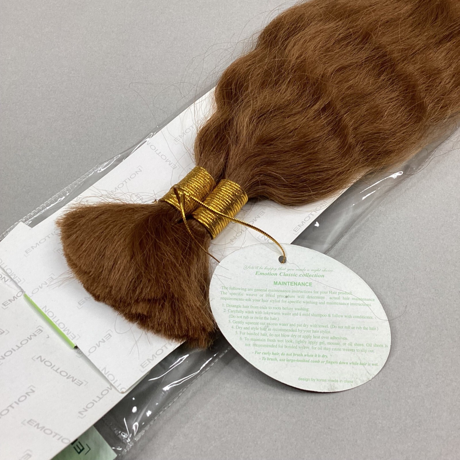 14” Honey Brown #30 Super Wave Bulk Micro Braiding Blend Hair