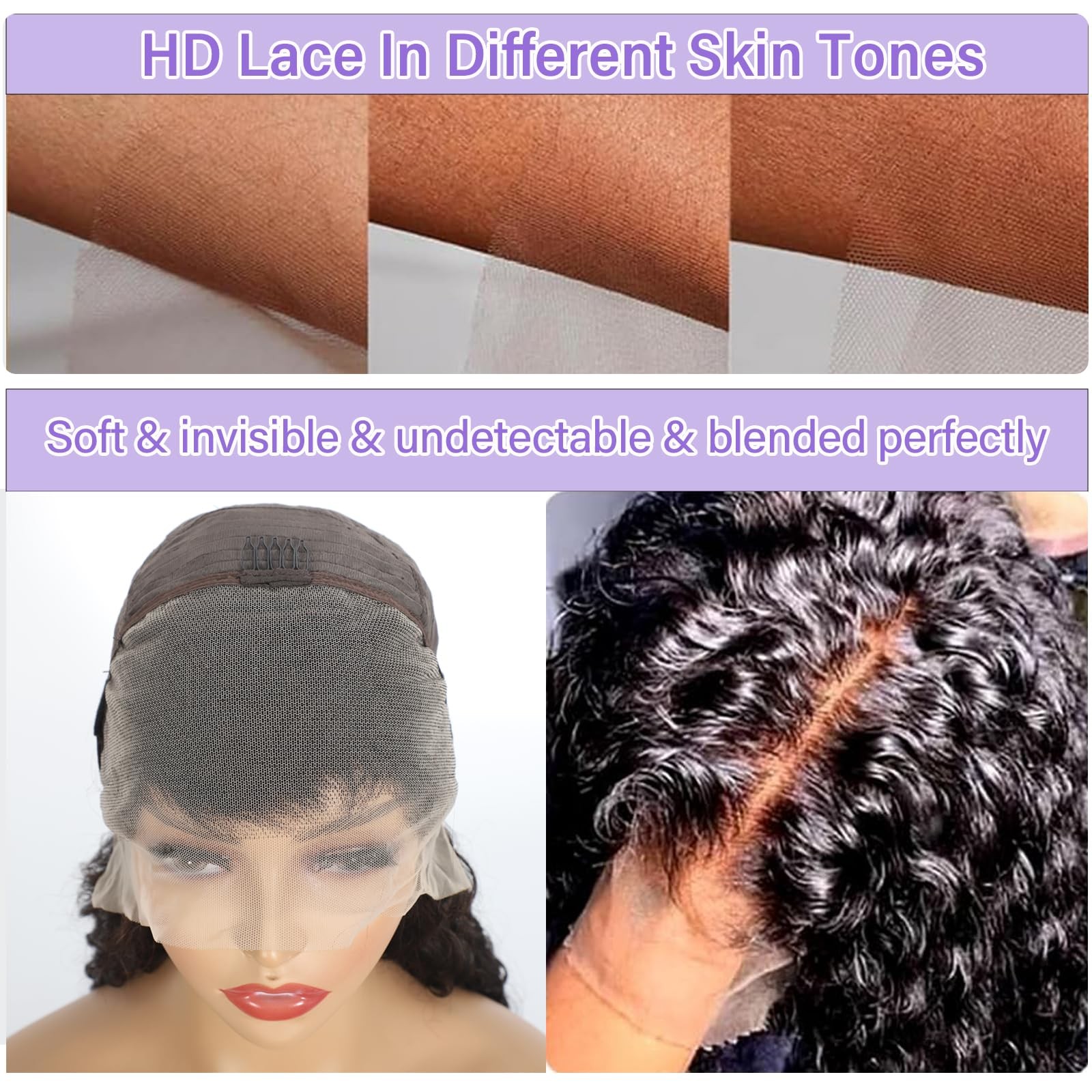 Soez 28 Inch Deep Wave Lace Front Wigs Human Hair 13X4 Hd Lace Front Wigs Human