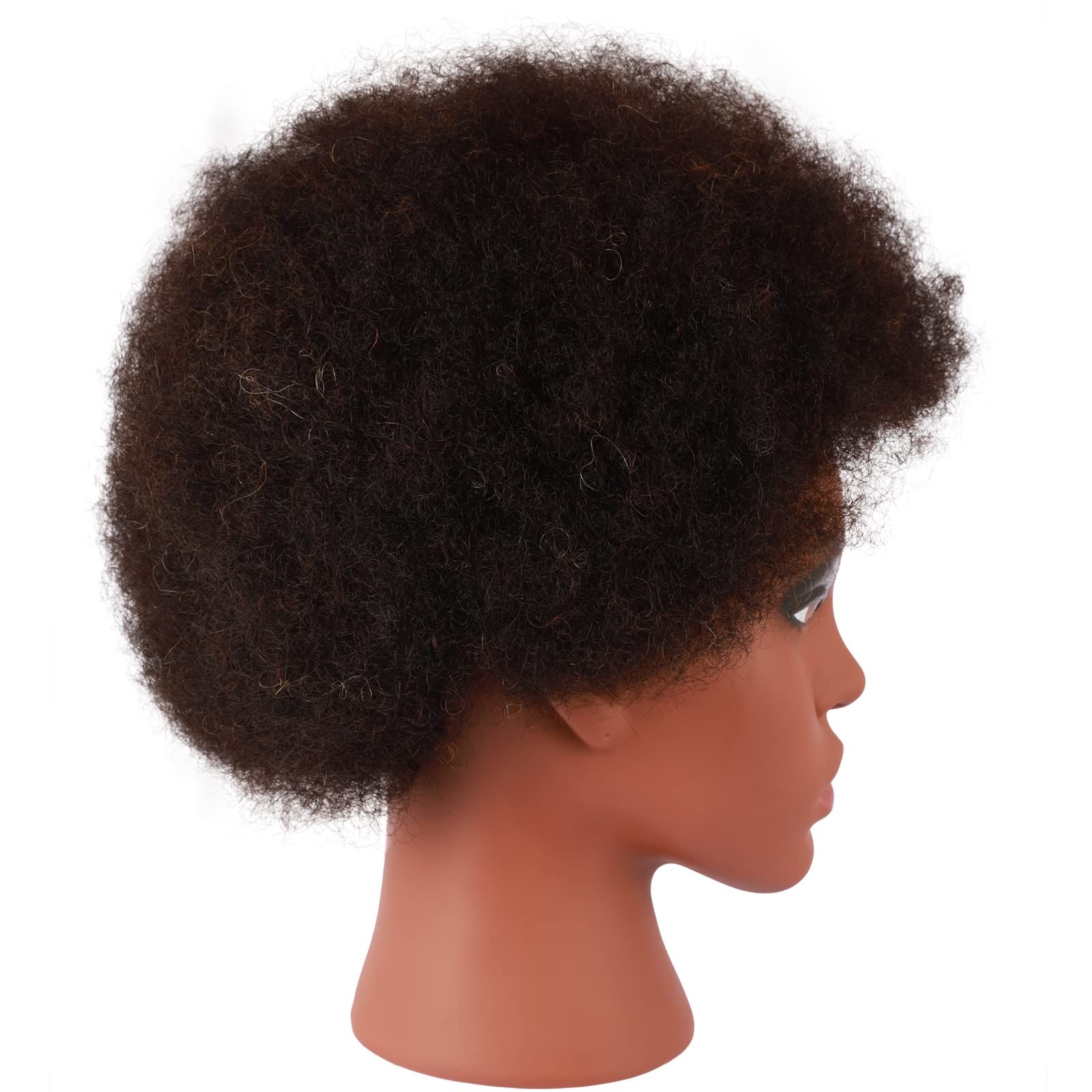 African American Mannequin Head with 100% Human Hair Kinky Curly Hair Hairdre…