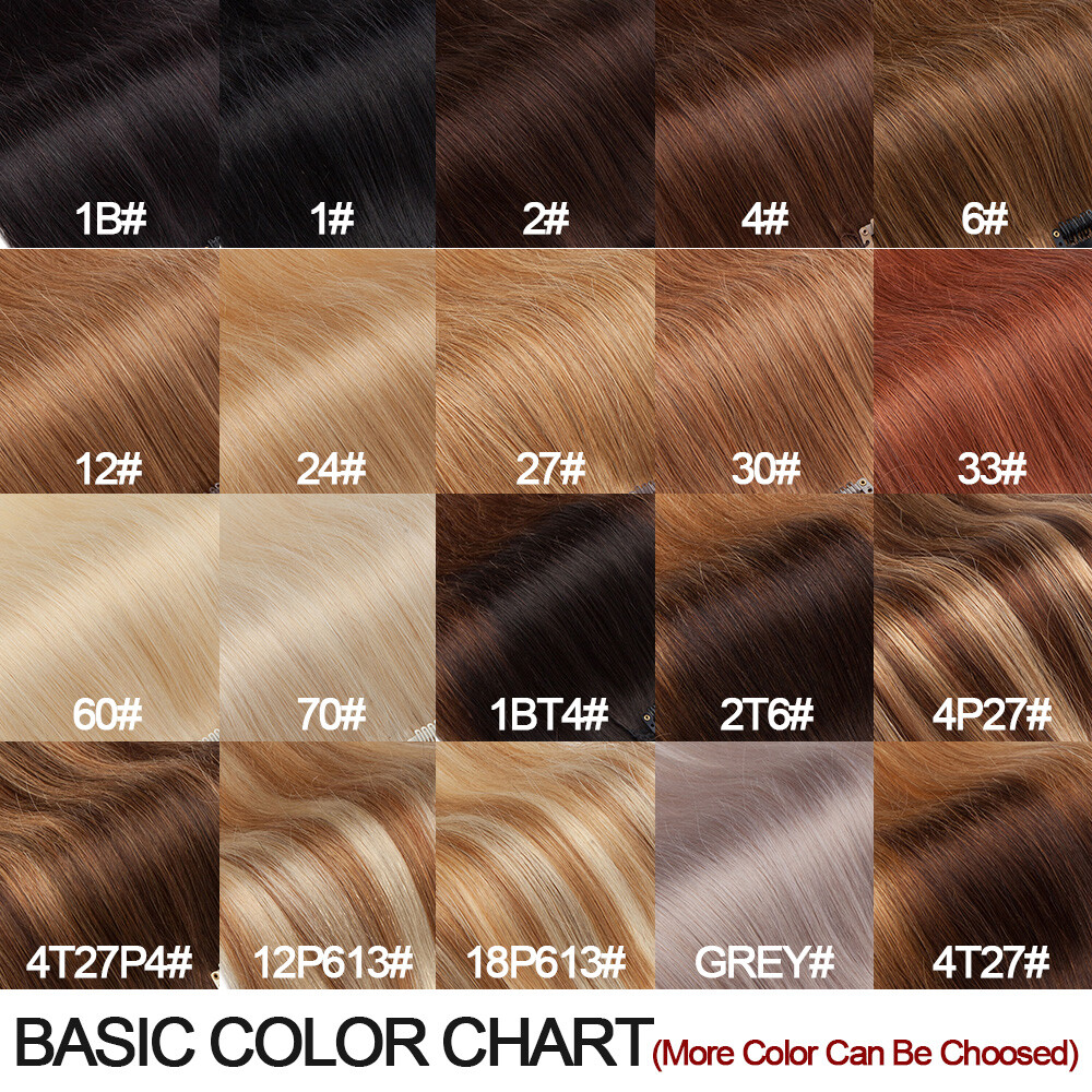 CLEARANCE Clip in 100% Real Human Hair Extensions 8 Pieces Remy Full Head 8″-24″