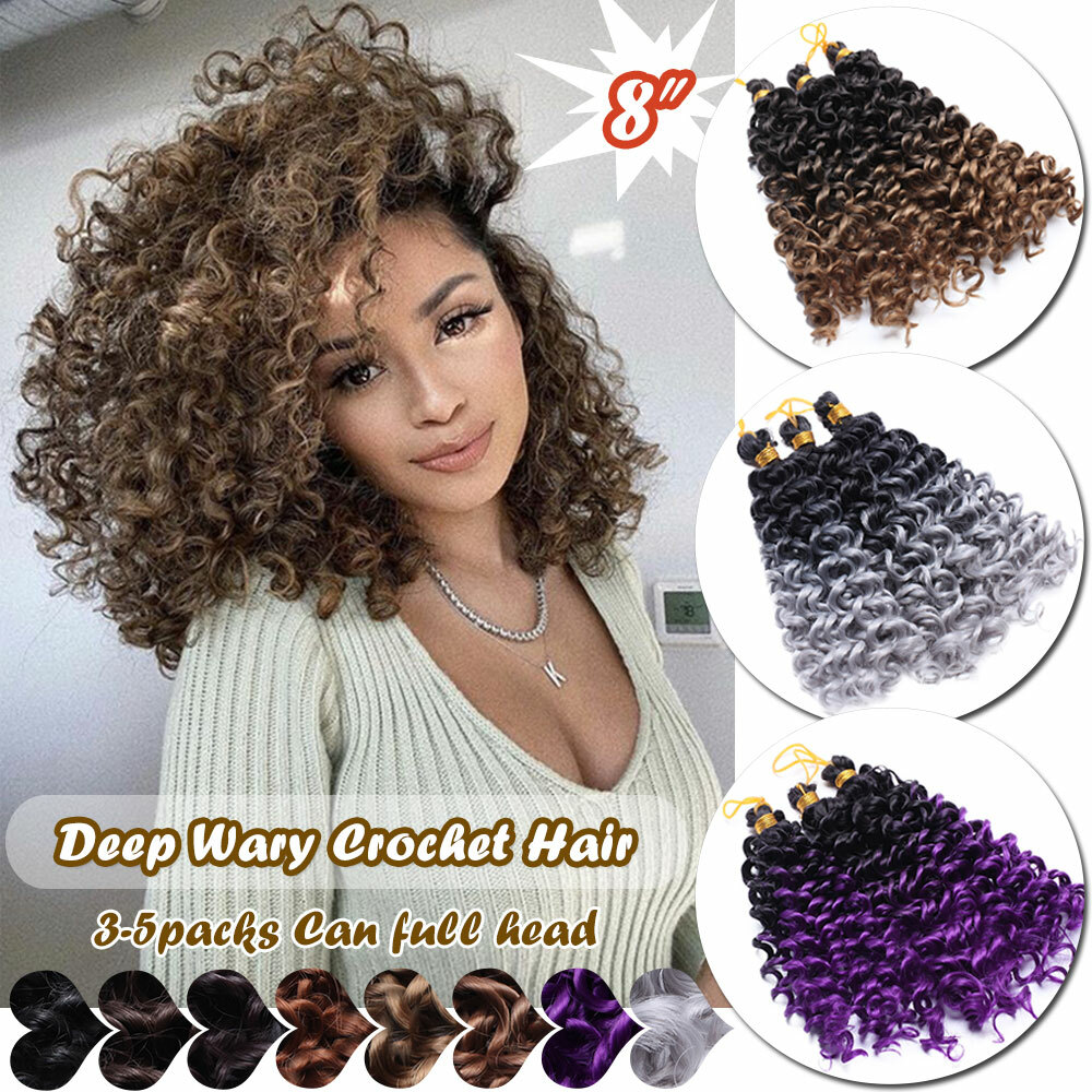 Water Wave Braids Curly Crochet Braiding Hair Extensions Boho Weave Braid Ombre
