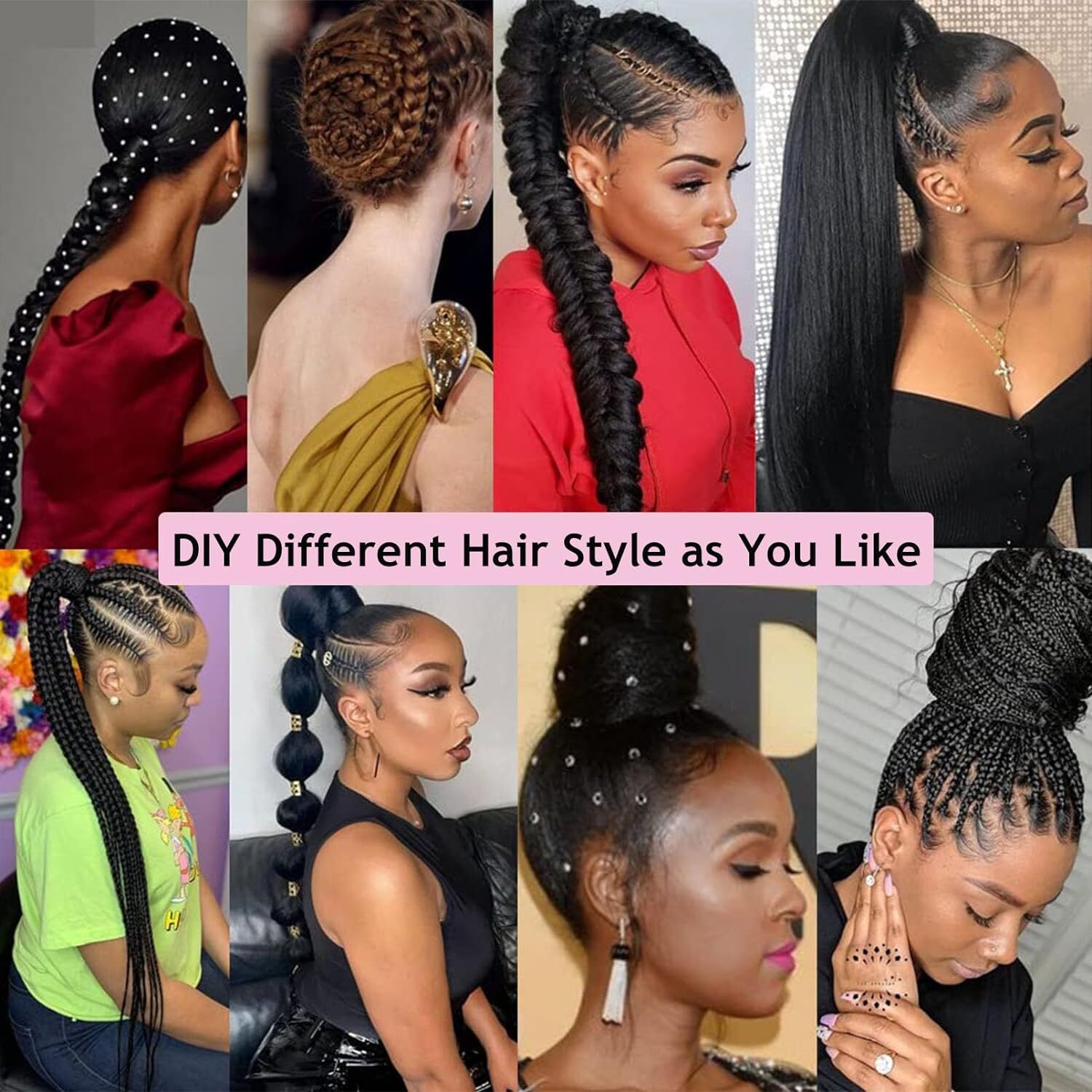 Ponytail Extension Warp Around Pony Tail with Hair Tie 24inch Long Synthetic