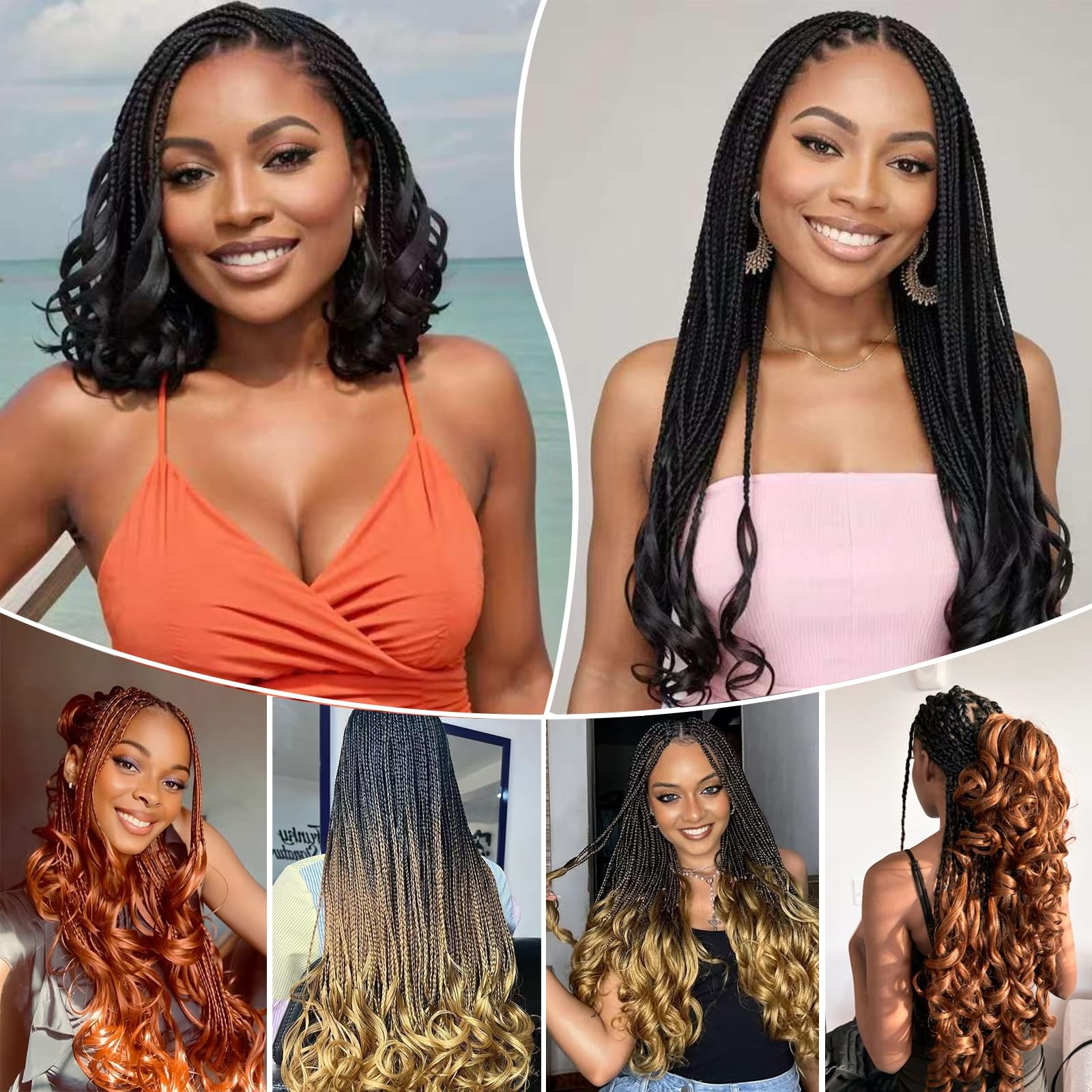 Bulvese French Curl Crochet Braids 30 Inch Braids Crochet Hair Pre Looped