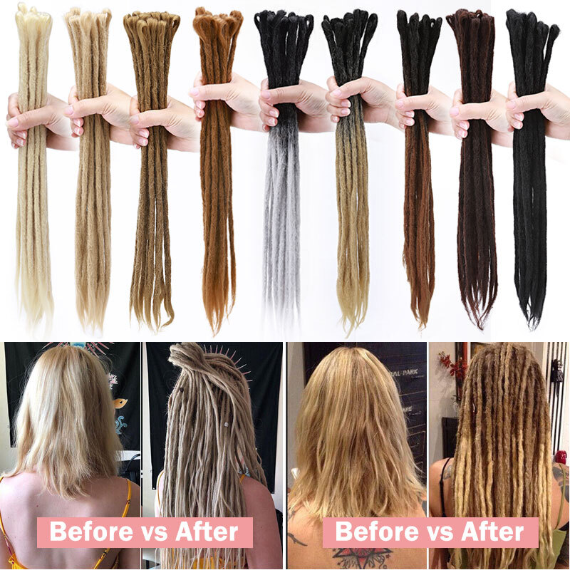20 Inch 24 Inch Pre-Looped Dreadlocks SE Dreads Locs Synthetic Hair Extensions