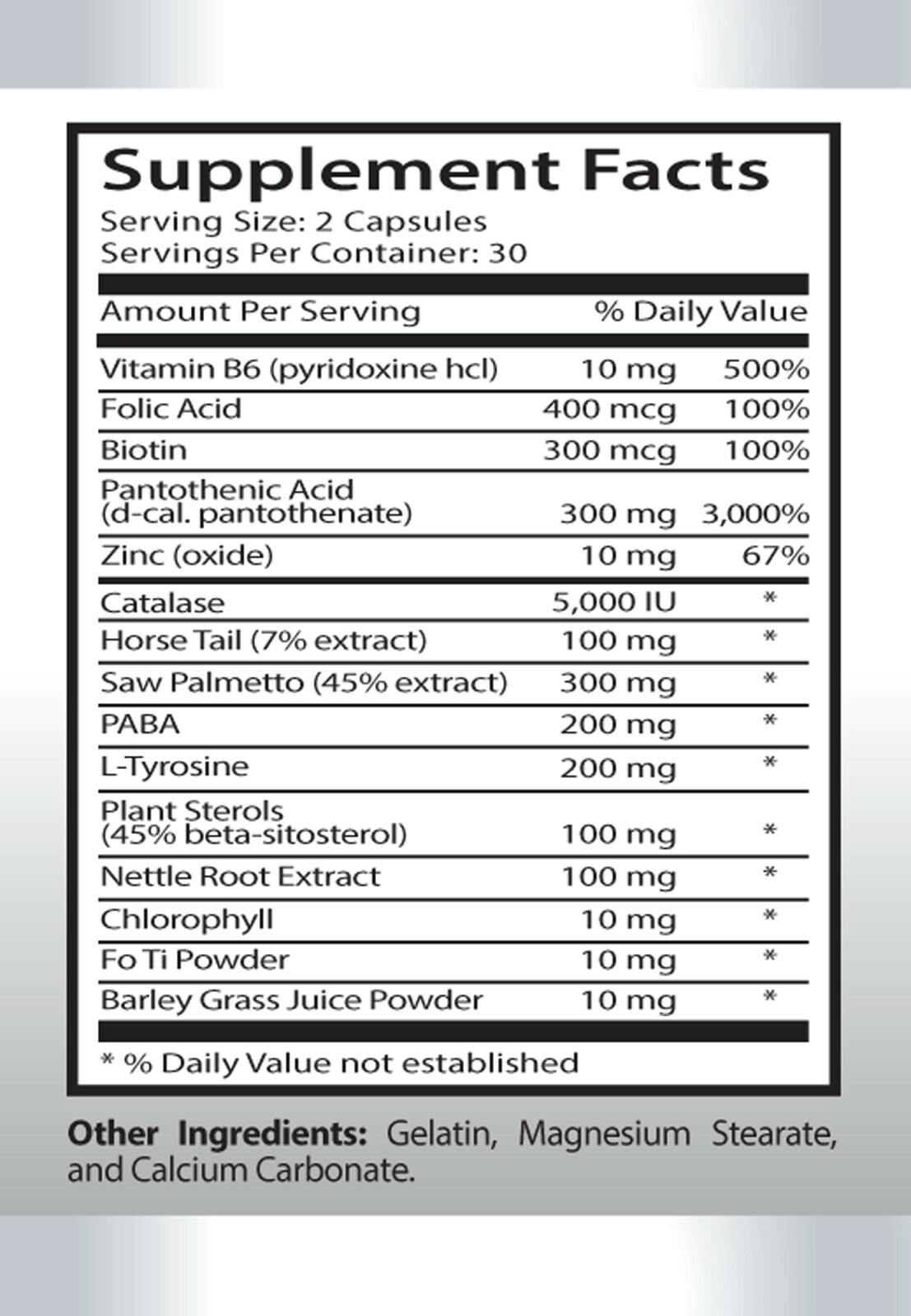 Cover gray hair ANTI GRAY HAIR CARE Restoring natural hair color supplement 1B