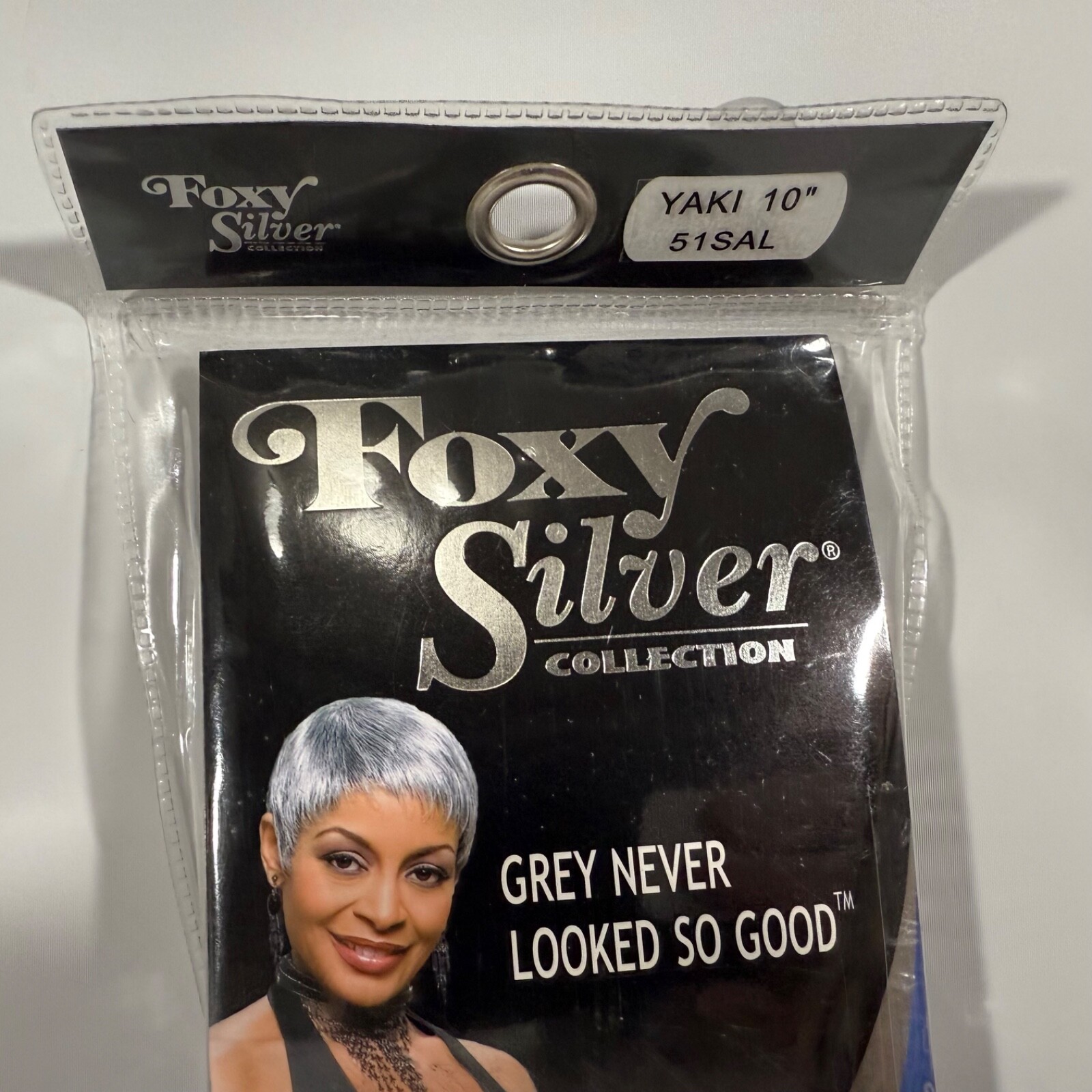 FOXY SALON WEAVE STRAIGHT Yaki 10” (Foxy Silver) Human Hair Weave 51 SAL New