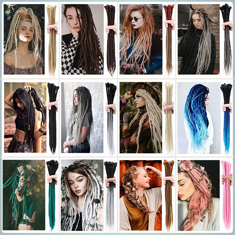 100% Real AS Human Hair Dreadlocks Extensions Crochet Braiding Hair Afro Faux US