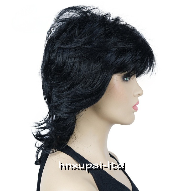 12 In Mid Length Women Natural Daily Shag Caples Wavy Layered Synthetic Hair Wig