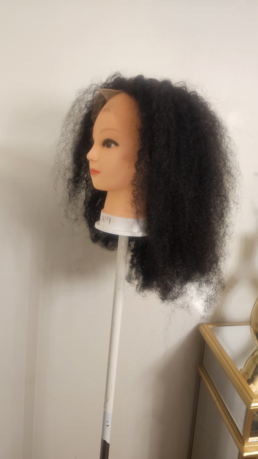 new High-Quality regular 20″ Black body wave 100% Virgin Human Hair Lace Wig